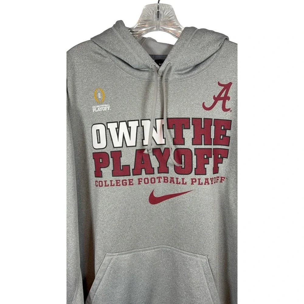 NIKE Men's Therma Fit Hoodie, Alabama Football Roll Tide, Playoffs Size XXL